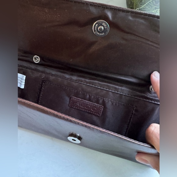 Brown Leather Aldo Clutch Purse - Picture 3 of 3